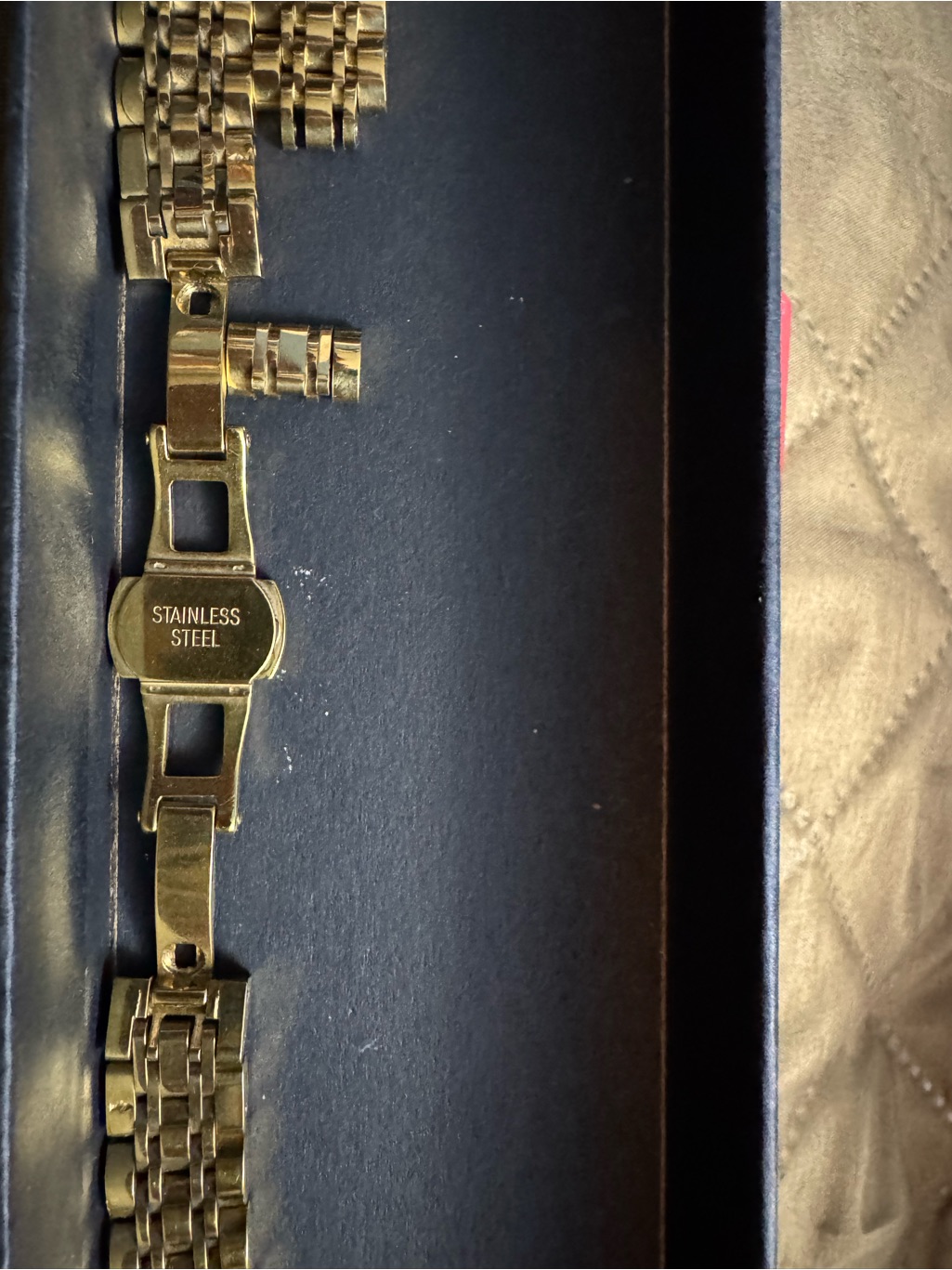 Solace London Gold Tone Stainless Steel Womens Bracelet Watch Band